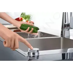 Hansgrohe Dřezová baterie M7120-H220 s výsuvnou sprškou, 2-otvorová instalace, sBOX, vzhled nerezu 73805800