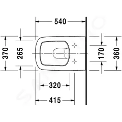 Duravit Závěsné WC, bílá 2536090000