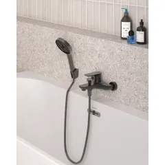 kielle Sprchová hlavice 130, 3 proudy, gun metal/černá 20402013