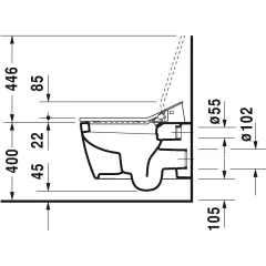 Duravit Závěsné WC pro bidetové sedátko SensoWash, alpská bílá 2528590000