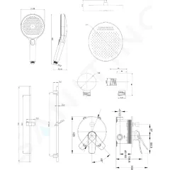 kielle Baterie pod omítku pro 2 spotřebiče, s příslušenstvím a s tělesem, chrom 20627SP50