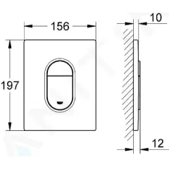 Grohe Ovládací tlačítko, chrom 38844000