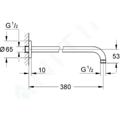 Grohe Sprchové rameno 38 cm, chrom 28361000