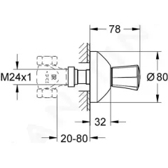Grohe Vrchní díl podomítkového ventilu, chrom 19809001