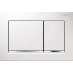 Geberit Ovládací tlačítko splachování, bílá/lesklý chrom 115.080.KJ.1