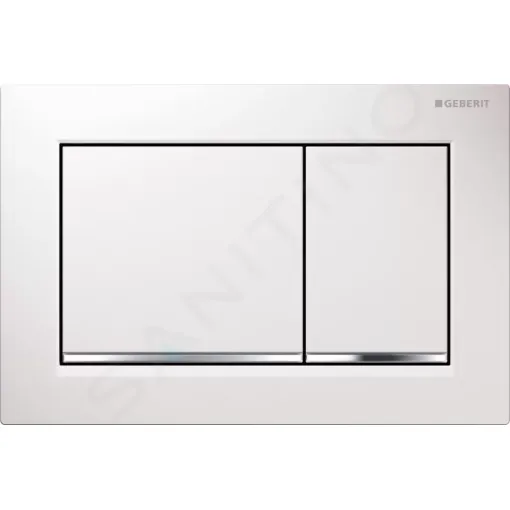 Geberit Ovládací tlačítko splachování, bílá/lesklý chrom 115.080.KJ.1