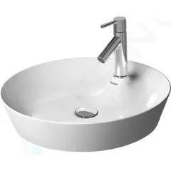 Duravit Umyvadlo na desku, průměr 48 cm, bez přepadu, s otvorem pro baterii, DuraCeram, bílá 2328480000