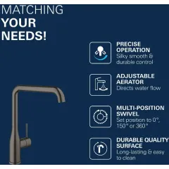 Grohe Dřezová baterie, kartáčovaný tmavý grafit 30269AL0