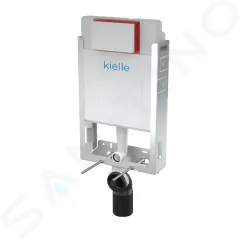 kielle Set předstěnové instalace, klozetu Gaia, sedátka softclose a tlačítka Gemini II, matná černá / chrom 30505SZ09