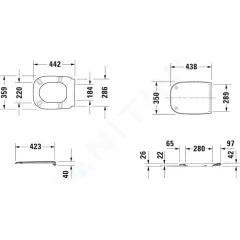 Duravit WC sedátko, softclose, bílá 0067390099