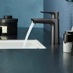 Hansgrohe Umyvadlová baterie s výpustí, CoolStart, matná černá 71713670