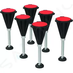 Ideal Standard Nohy ke sprchové vaničce, chrom/černá K936467