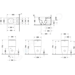 Duravit WC kombi mísa, s HygieneGlaze, alpská bílá 2170092000