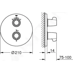 Grohe Termostatická vanová baterie pod omítku, chrom 29095000