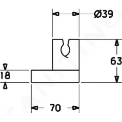 Hansa Držák sprchy, chrom 44240100
