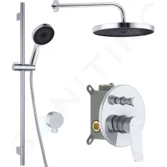 kielle Baterie pod omítku pro 2 spotřebiče, s příslušenstvím a s tělesem, chrom 20627SP60