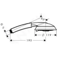 Hansgrohe Sprchová hlavice 100 Air, 3 proudy, chrom 28548000