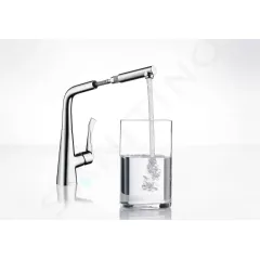 Hansgrohe Dřezová baterie s výsuvnou koncovkou, chrom 14821000