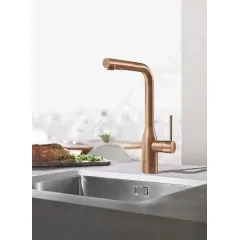 Grohe Dřezová baterie s výsuvnou sprškou, kartáčovaný Warm Sunset 30270DL0