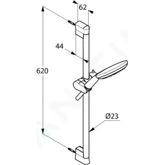Kludi Sprchová hlavice s hadicí a tyčí 60 cm, 3 proudy, chrom 6793005-00