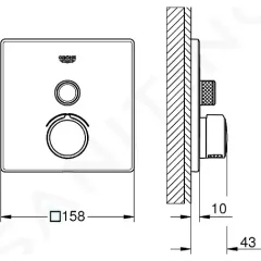 Grohe Baterie pod omítku s 1 výstupem, chrom 29147000