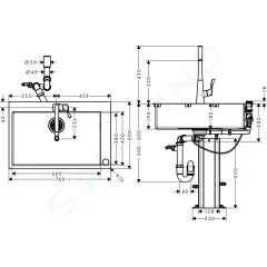 Hansgrohe Set dřezu a baterie C71-F660-03 Select, chrom 43209000