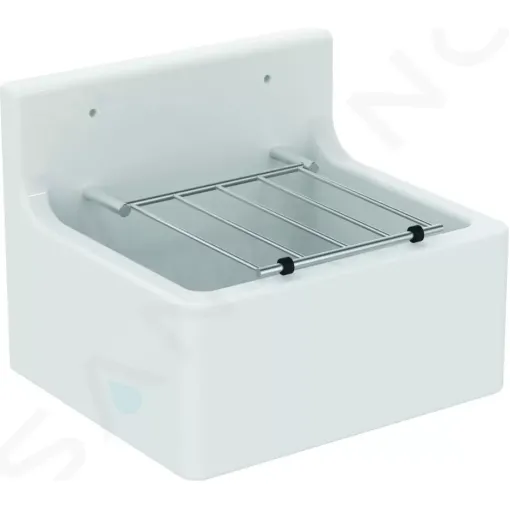 Ideal Standard Výlevka 46x38 cm, včetně mřížky, bílá/chrom S593901