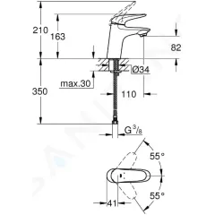 Grohe Umyvadlová baterie, chrom 23715003