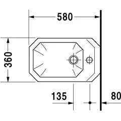 Duravit Závěsný bidet 360x580 mm, WonderGliss, bílá 02661000001