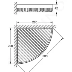 Grohe Rohová přihrádka, chrom 40809000