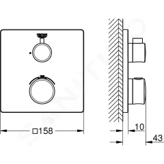 Grohe Termostatická sprchová baterie pod omítku, chrom 24078000