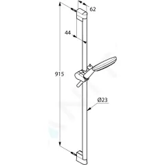 Kludi Sprchová hlavice s hadicí a tyčí 90 cm, 3 proudy, chrom 6794005-00