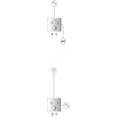 Grohe Baterie pod omítku, 2 výstupy, chrom 29148000
