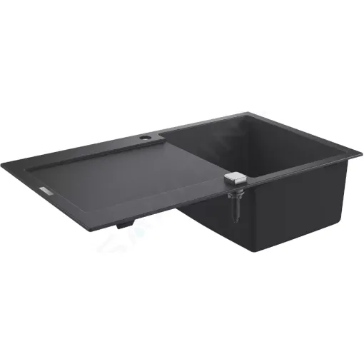 Grohe Kompozitní dřez K500 s automatickým odtokem, 86x50 cm, granitová černá 31644AP0