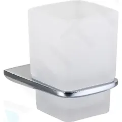 kielle Sklenka na kartáčky a pastu s držákem, matné sklo/chrom 40018000