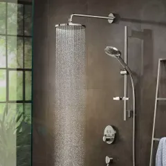 Hansgrohe Hlavová sprcha PowderRain 240, se sprchovým ramenem 39 cm, chrom 27607000