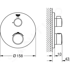 Grohe Termostatická sprchová baterie pod omítku, chrom 24075000