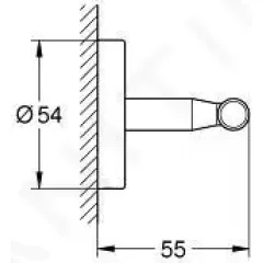 Grohe Háček na koupací plášť, chrom 40461001