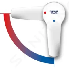 Grohe Páková umyvadlová baterie ES, velikost S, měsíční bílá/chrom 23374LS3