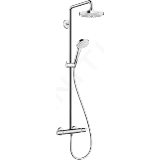 Hansgrohe Sprchový set Showerpipe 180 s termostatem, 2 proudy, EcoSmart 9 l/min, bílá/chrom 27257400