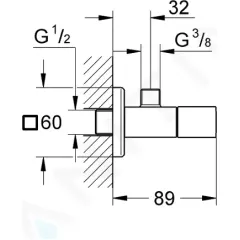 Grohe Rohový ventil, supersteel 22012DC0