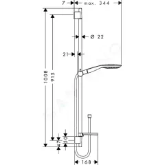 Hansgrohe Sprchová souprava 150, 3 proudy, bílá/chrom 27857400