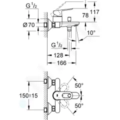 Grohe Vanová baterie, chrom 23341000