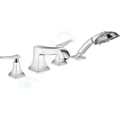 Hansgrohe Čtyřotvorová baterie na okraj vany s páčkovou rukojetí, chrom 31441000