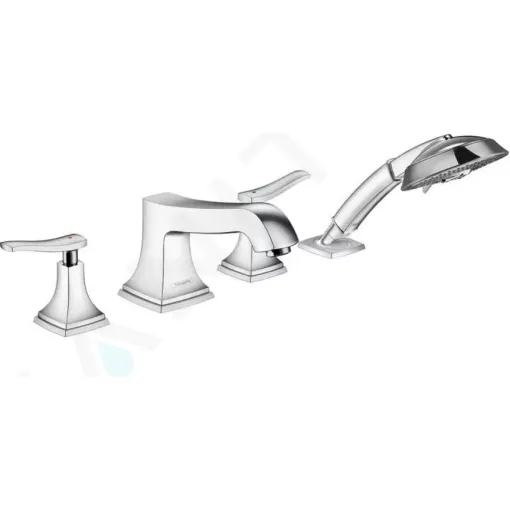 Hansgrohe Čtyřotvorová baterie na okraj vany s páčkovou rukojetí, chrom 31441000