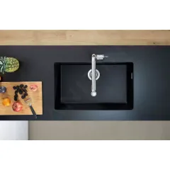Hansgrohe Podstavný granitový dřez S510-U660, grafitová černá 43432170