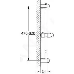 Grohe Sprchová tyč 60 cm, chrom 27499000