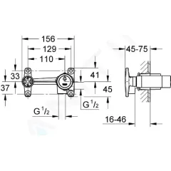Grohe Pákové podomítkové vestavbové těleso 32635000