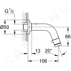 Grohe Univerzální nástěnný ventil, chrom 20205000