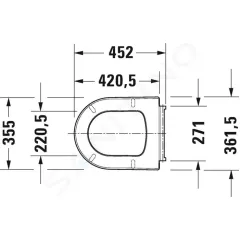 Duravit WC sedátko, softclose, bílá 0020090000